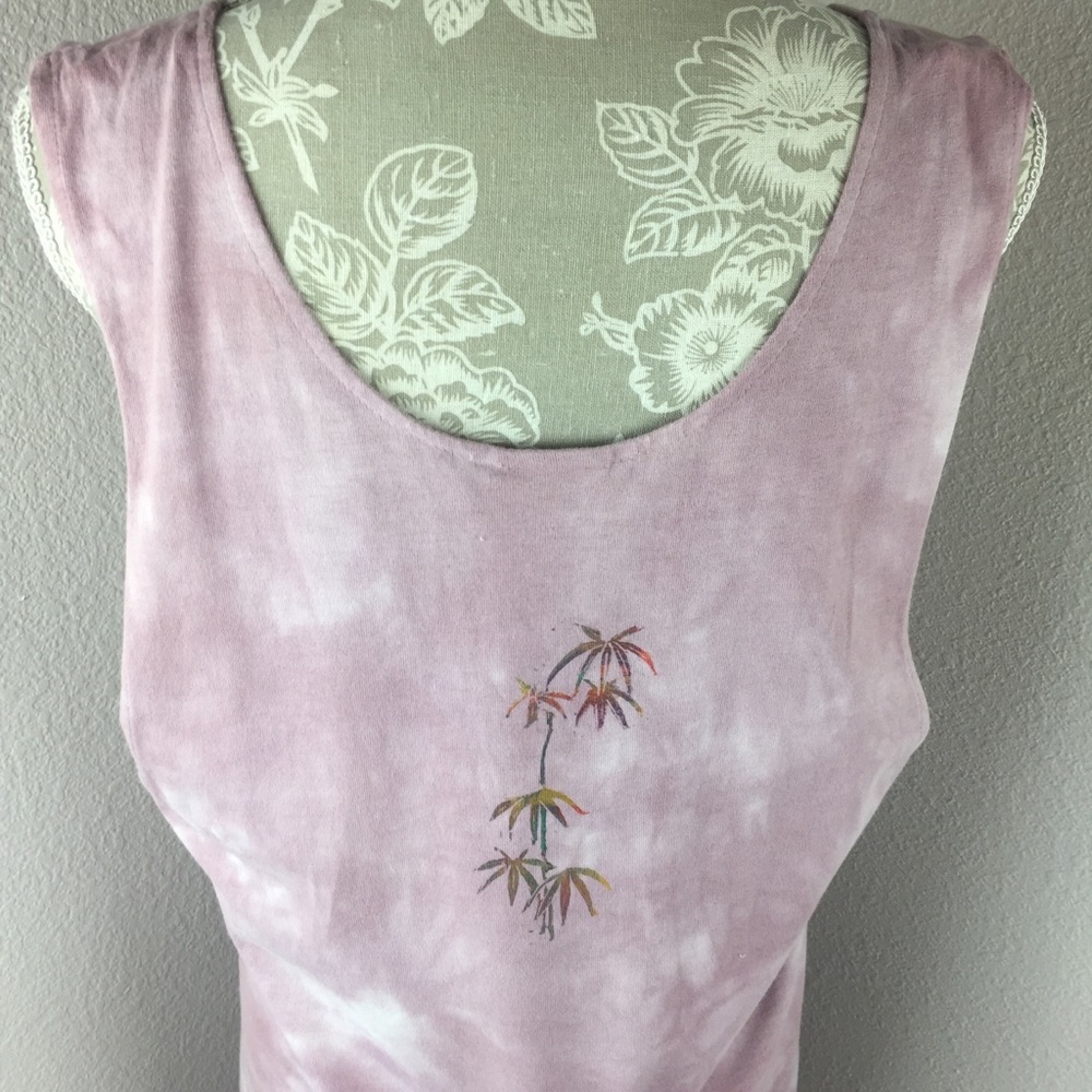 Vintage 1990s Primitives Andrea Bragg Pink Dress Medium Cotton Sleeveless Hawaii - Picture 6 of 8